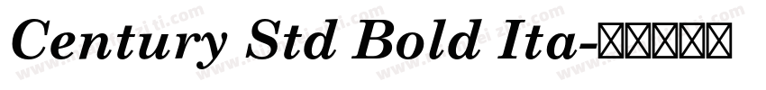 Century Std Bold Ita字体转换